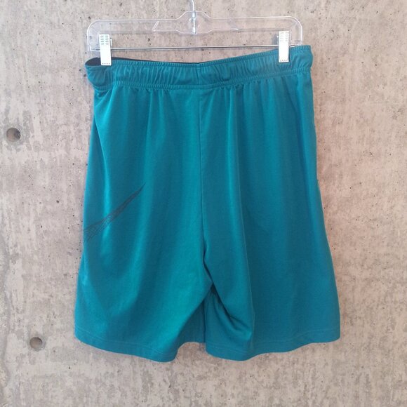 Nike Mens Medium Green Athletic Shorts Swoosh Logo Dri-Fit Gym Running - Picture 2 of 7